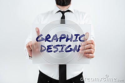 Inspiration showing sign Graphic Designart or skill of combining text and pictures in advertisements. Business showcase Stock Photo