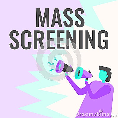 Inspiration showing sign Mass Screening. Concept meaning health evaluation performed at a large amount of population Stock Photo
