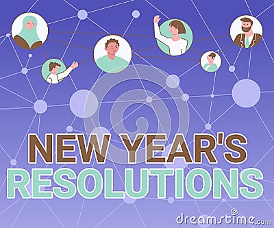 Inspiration showing sign New Year s is Resolutions. Business overview Wishlist List of things to accomplish or improve Stock Photo