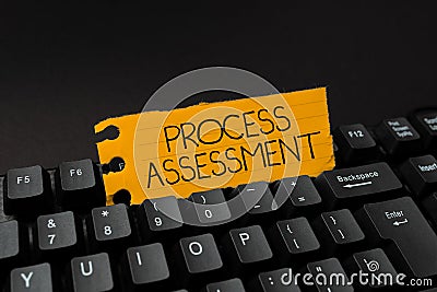 Inspiration showing sign Process Assessment. Business approach disciplined examination of the action by an organization Stock Photo