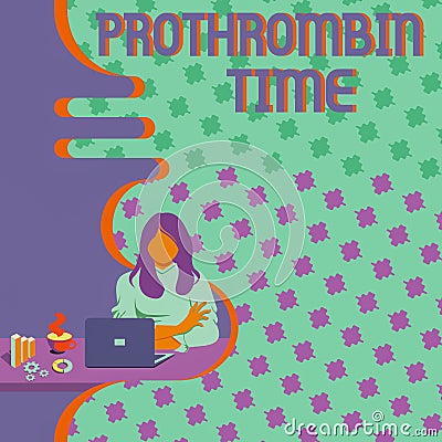 Text showing inspiration Prothrombin Time. Internet Concept evaluate your ability to appropriately form blood clots Stock Photo