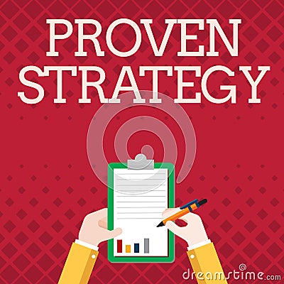 Inspiration showing sign Proven Strategy. Internet Concept Confirmed approach or practices in generating sales or leads Stock Photo