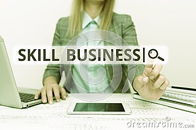 Inspiration showing sign Skill Business. Word for Ability to handle business venture Intellectual expertise Architect Stock Photo