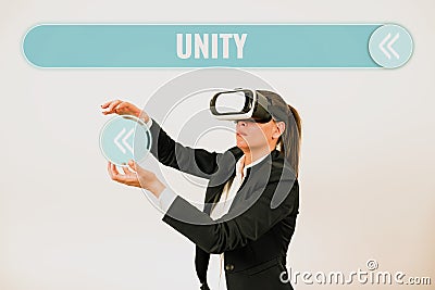 Inspiration showing sign Unity. Internet Concept state of being united or joined as whole becoming one person Stock Photo