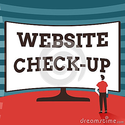 Inspiration showing sign Website Check Up. Business idea an examination of a website to see if something is in order Man Stock Photo