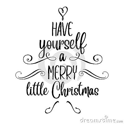 Inspirational Christmas quote Vector Illustration