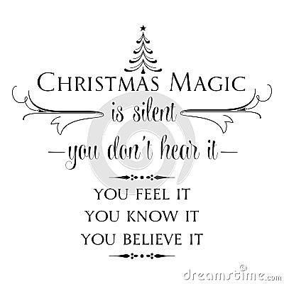 Inspirational Christmas quote Vector Illustration