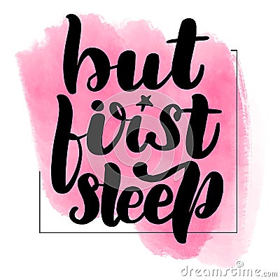 But first sleep Vector Illustration