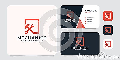 Inspirational mechanics repair gear corporate logo vector Vector Illustration