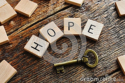 Inspirations Message of Hope Stock Photo