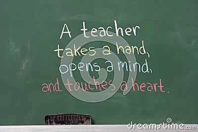 Inspirational phrase for teacher appreciation Stock Photo