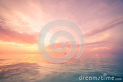 Inspirational sea and sky view with horizon and relaxing colors Stock Photo