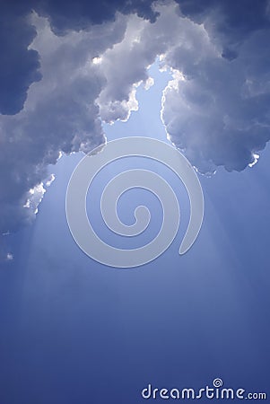 Inspirational sunlight and clouds Stock Photo