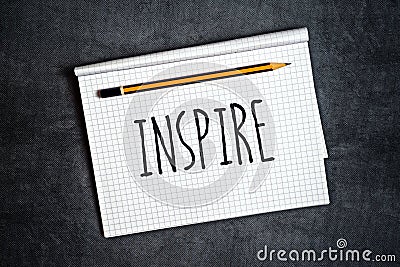 Inspire Creative Writing Concept Stock Photo