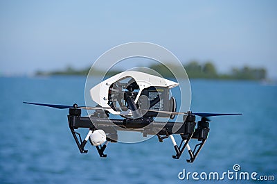 Inspire 1 Drone Flying Side View Closeup Editorial Stock Photo