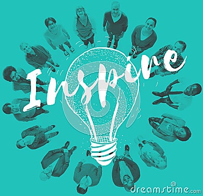 Inspire Inspiration Motivation Creative Creativity Concept Stock Photo