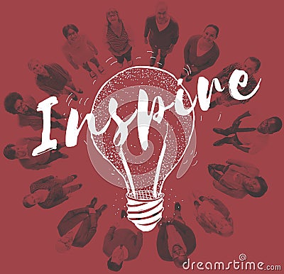 Inspire Inspiration Motivation Creative Creativity Concept Stock Photo