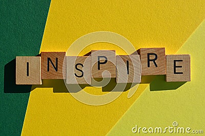 Inspire word as a banner headline Stock Photo