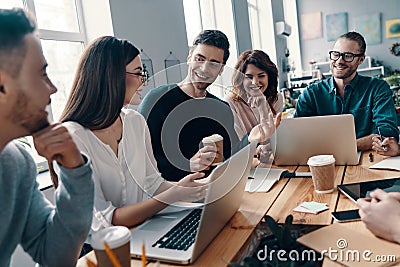 Inspired to work together. Stock Photo