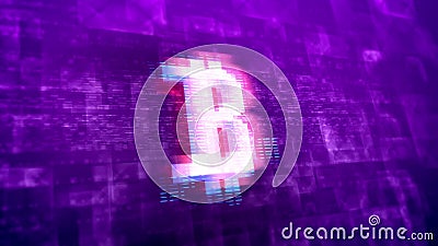 Abstract white bitcoin sign Stock Photo