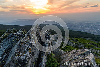 Inspiring sunset Stock Photo