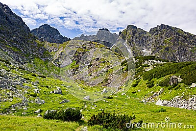 Inspiring Tatra Mountains Landscape View, sunny summer day Stock Photo