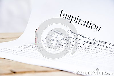 Inspriation text focus word Stock Photo