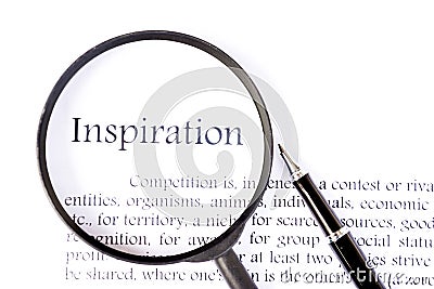 Inspriration text focus on white background Stock Photo