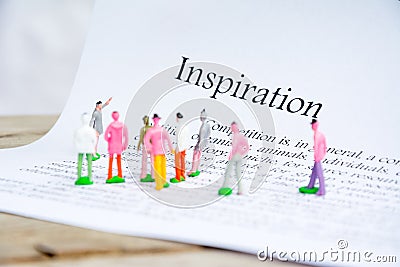 Inspriration text focus word background Stock Photo