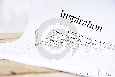 Inspriration text focus word Stock Photo