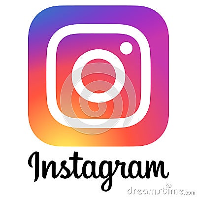 instagram logo popular social media icons Vector Illustration