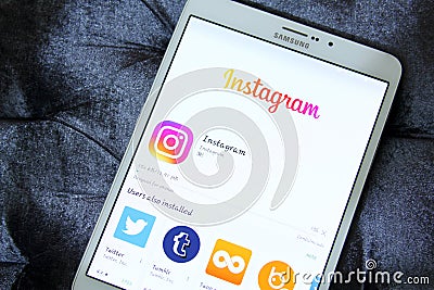 Instagram app Editorial Stock Photo