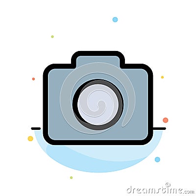 Instagram, Camera, Image Abstract Flat Color Icon Template Vector Illustration