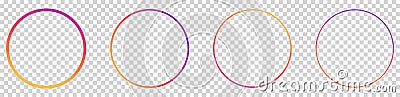 Instagram gradient circles Vector Illustration
