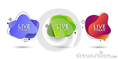 Instagram Live video stream icon, Modern online streaming banner Vector Illustration