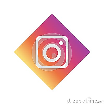 Instagram logo. Instagram is online service for online users. Share videos and pictures on social networking platforms. Instagram Editorial Stock Photo