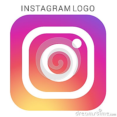 Instagram logo with vector Ai file. Squared Colored. Editorial Stock Photo