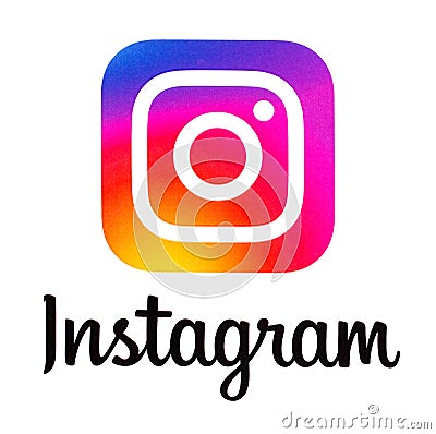 Instagram new logo Editorial Stock Photo