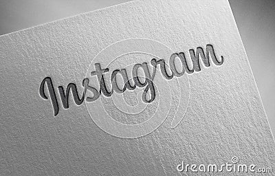 Instagram-2 on paper texture Editorial Stock Photo
