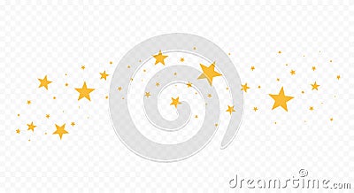 Sparkles Stars icon isolated on transparent background. Falling stars. Decoration element. Vector Vector Illustration