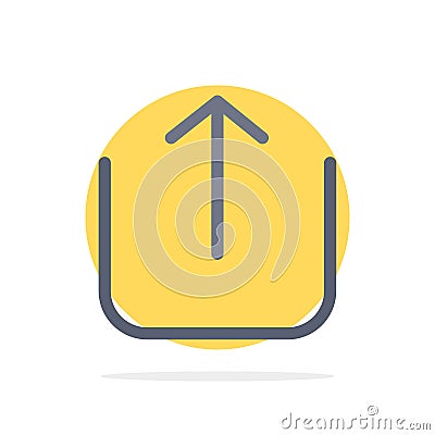 Instagram, Up, Upload Abstract Circle Background Flat color Icon Vector Illustration