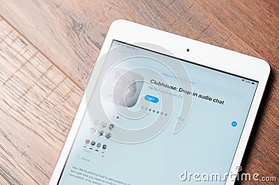 Install new clubhouse audio chat app Editorial Stock Photo