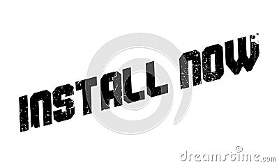 Install Now rubber stamp Vector Illustration