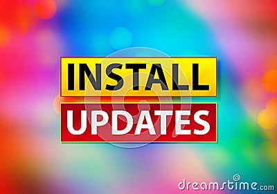 Install Updates Abstract Colorful Background Bokeh Design Illustration Stock Photo