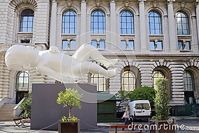 Monaco, Installation of `Planet` by Marc Quinn. Editorial Stock Photo