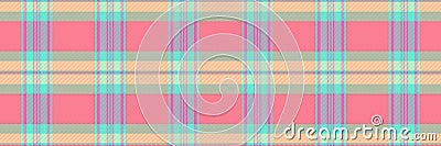 Installing texture fabric tartan, mesh pattern plaid vector. Crossed check background seamless textile in red and pink colors Vector Illustration