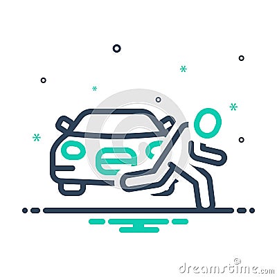 Mix icon for Instance, example and event Vector Illustration