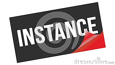 INSTANCE text on black red sticker stamp Stock Photo