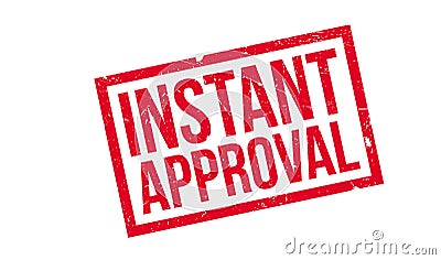 Instant Approval rubber stamp Stock Photo