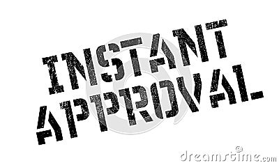 Instant Approval rubber stamp Stock Photo